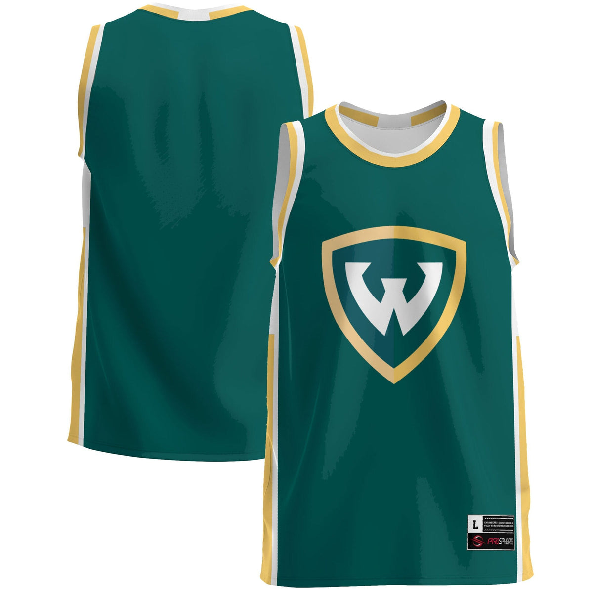 Wayne State Wildcats Lightweight Basketball Jersey - Green product image 1