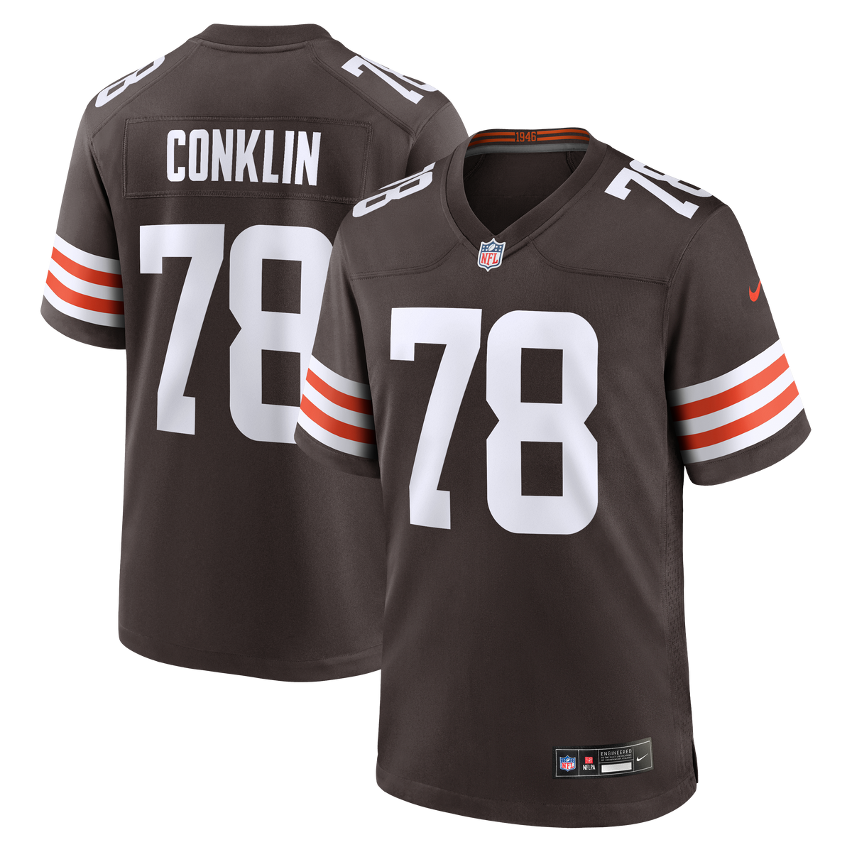 Cleveland Browns Jack Conklin Nike Brown Game Player Jersey product image 1