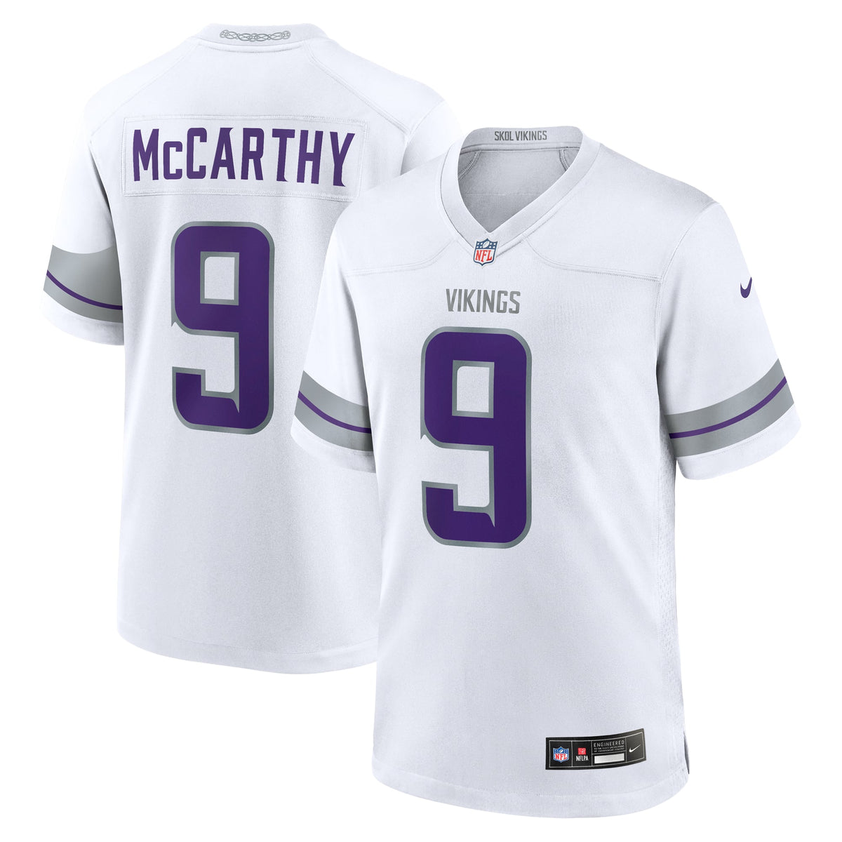 Minnesota Vikings J.J. McCarthy Nike White Alternate Game product image 4