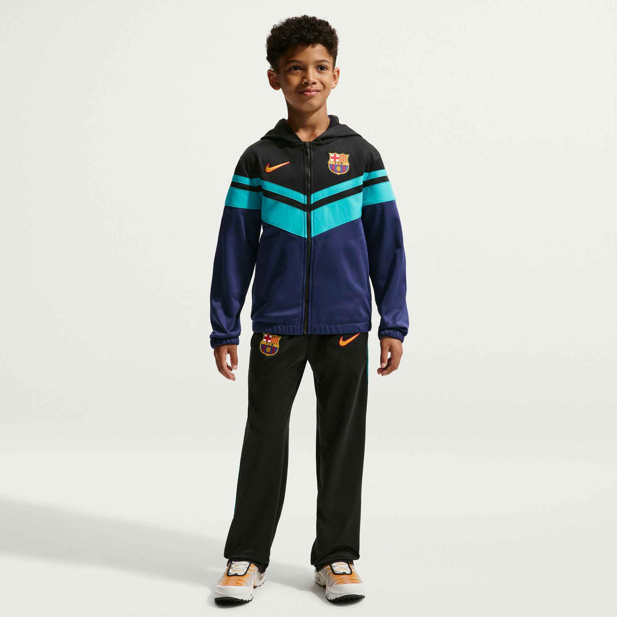 NIKE FC Barcelona Third Big Kids' Nike Dri-FIT Soccer Hooded Tracksuit product image 1, provided for visual reference and