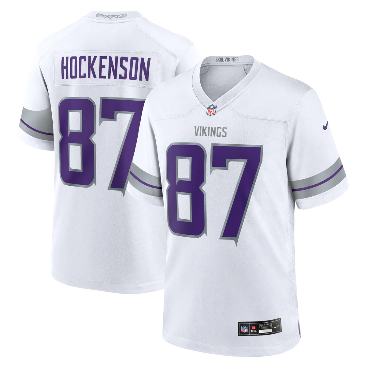 Minnesota Vikings T.J. Hockenson Nike White Alternate Game product image 1