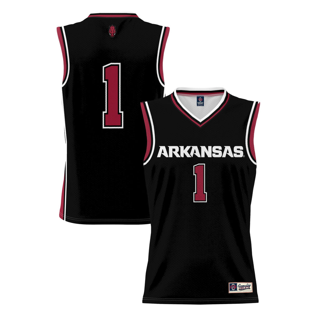 #1 Arkansas Razorbacks Lightweight Basketball Jersey - Black product image 2
