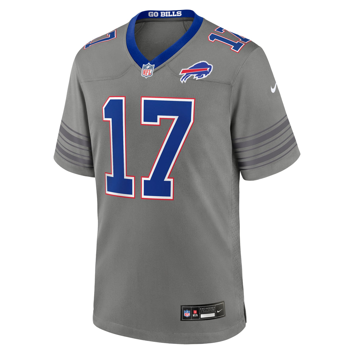 Buffalo Bills Josh Allen Nike Gray Nickel City Game Jersey product image 2
