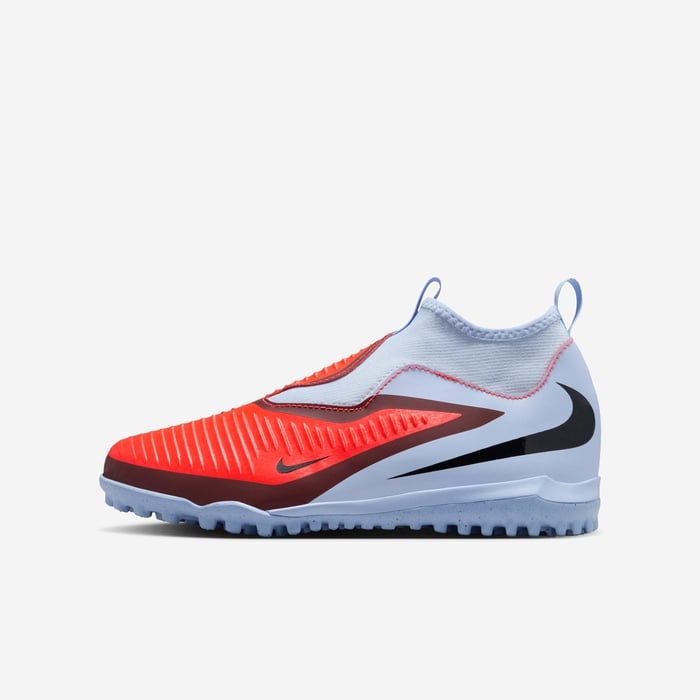 Nike Jr. Phantom 6 High Academy Kids' Turf Soccer Shoes product image 1, provided for visual reference and product detail