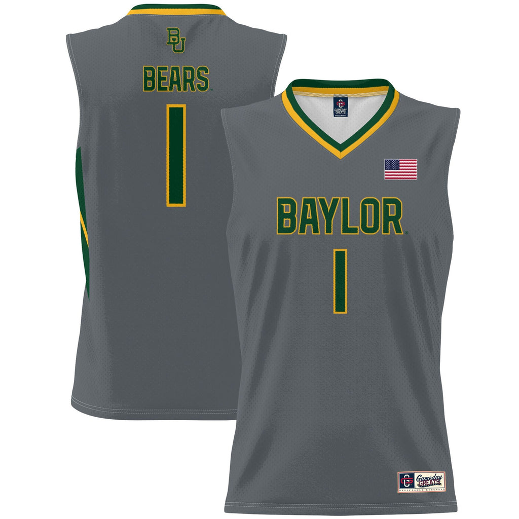 #1 Baylor Bears Lightweight Basketball Jersey - Gray product image 2