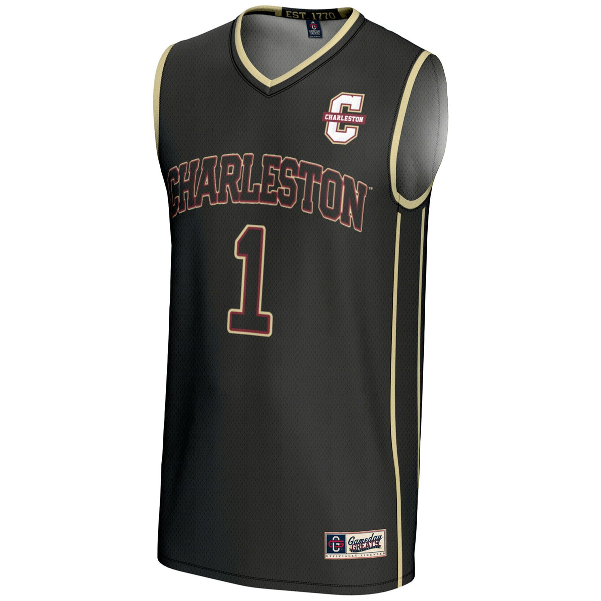 Charleston Cougars #1 Basketball Jersey - Black product image 3