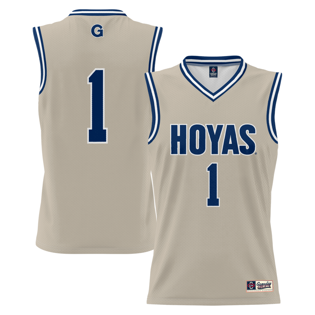 #1 Georgetown Hoyas Lightweight Basketball Jersey - Gray product image 2