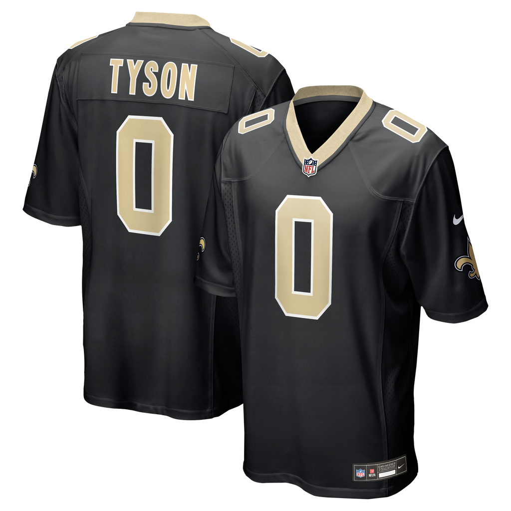 New Orleans Saints Jordyn Tyson Nike Black Team Game Jersey product image 6