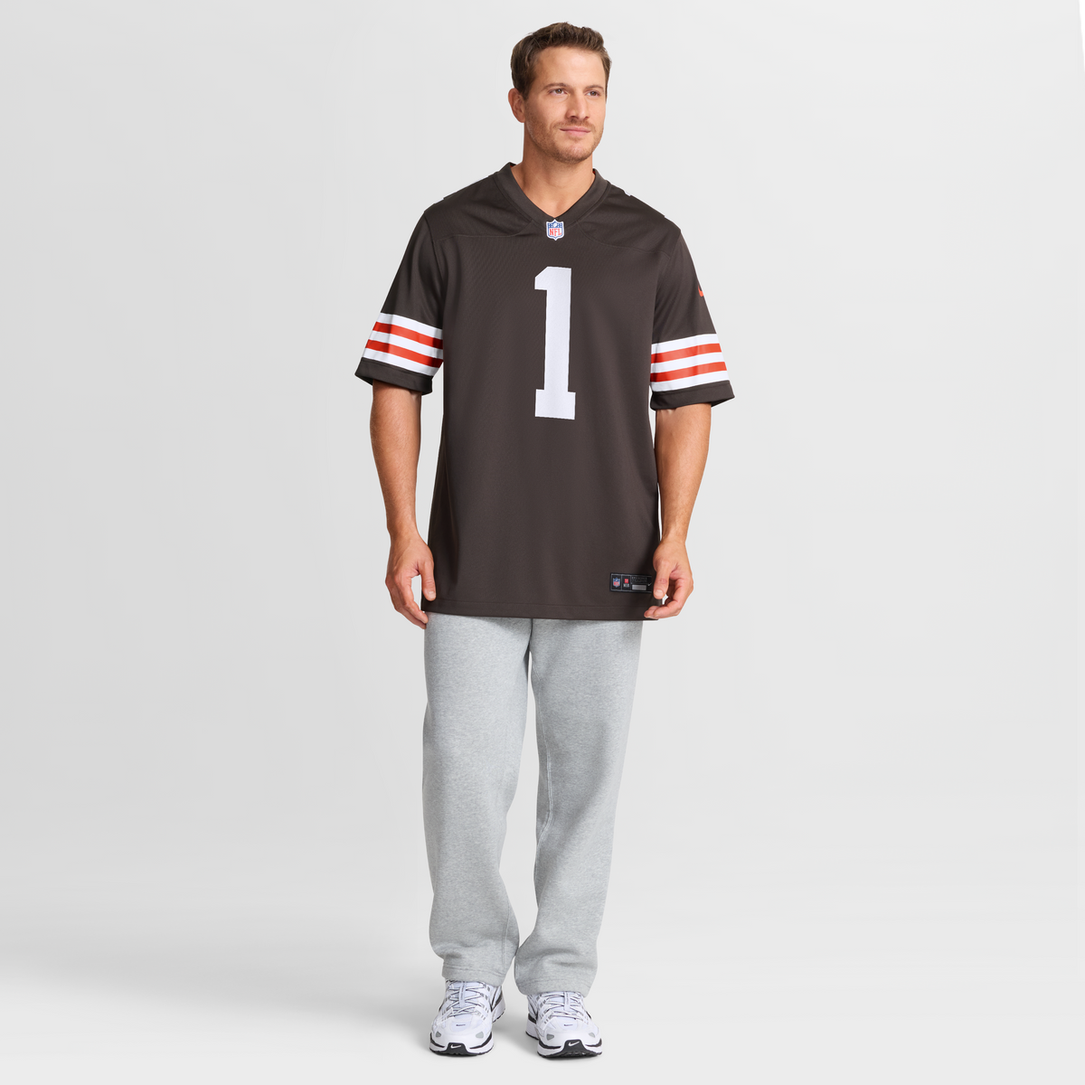 Cleveland Browns Number 1 Dad Nike Brown Game Jersey product image 7