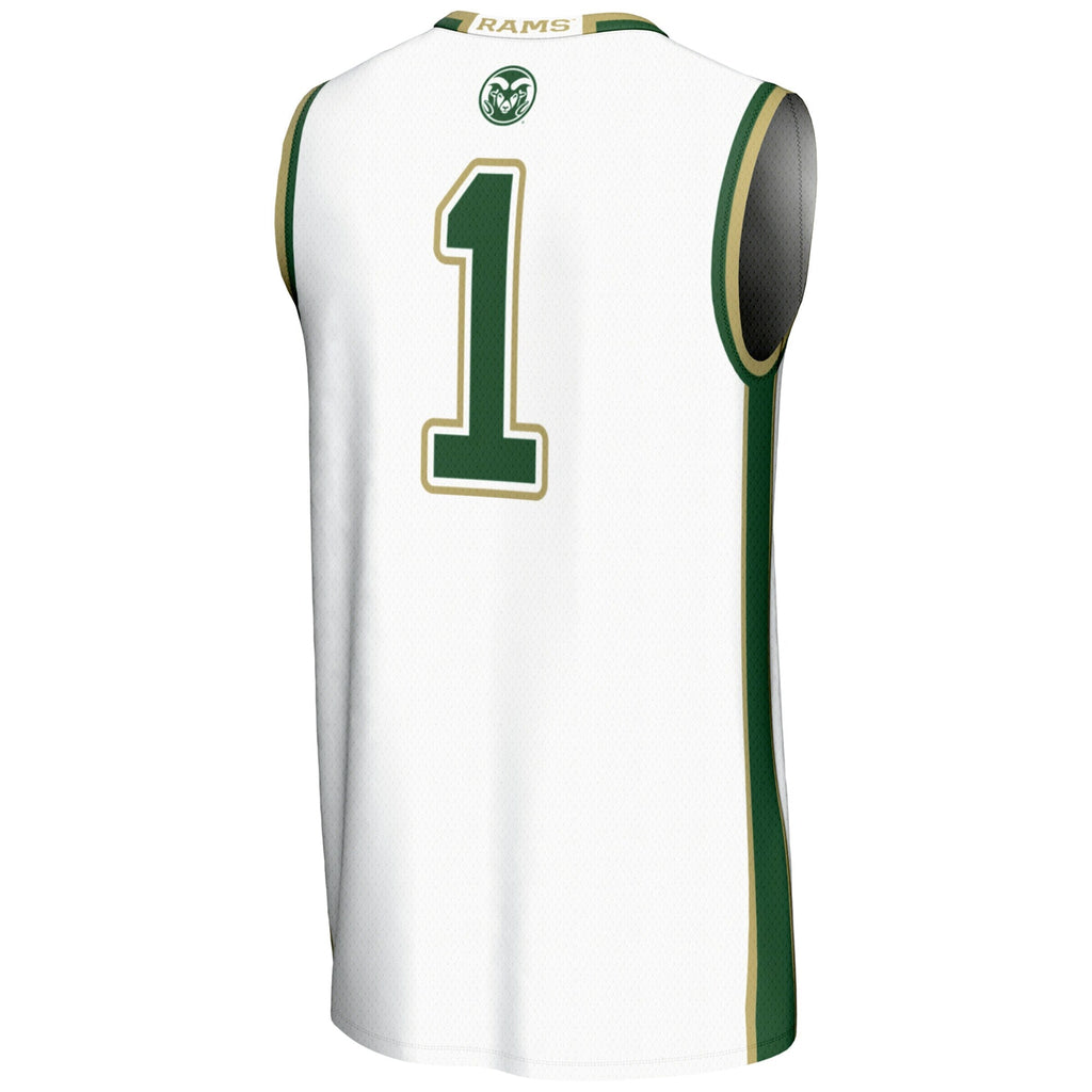 #1 Colorado State Rams Lightweight Basketball Jersey - White product image 4