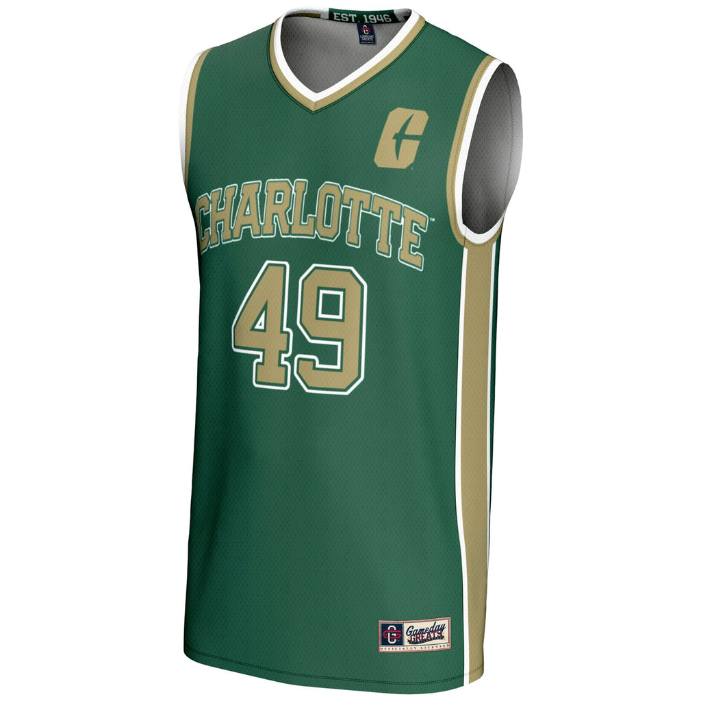#49 Charlotte 49ers Lightweight Basketball Jersey - Green product image 3