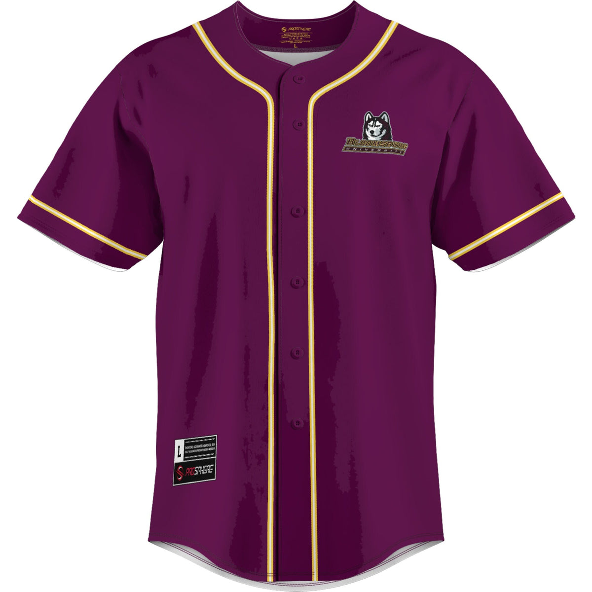 Bloomsburg Huskies Lightweight Baseball Jersey - Maroon product image 3