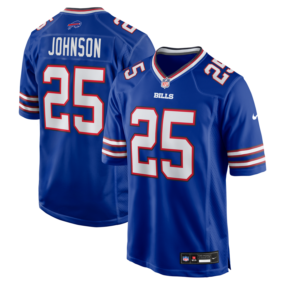 Buffalo Bills Ty Johnson Nike Royal Team Game Jersey product image 1