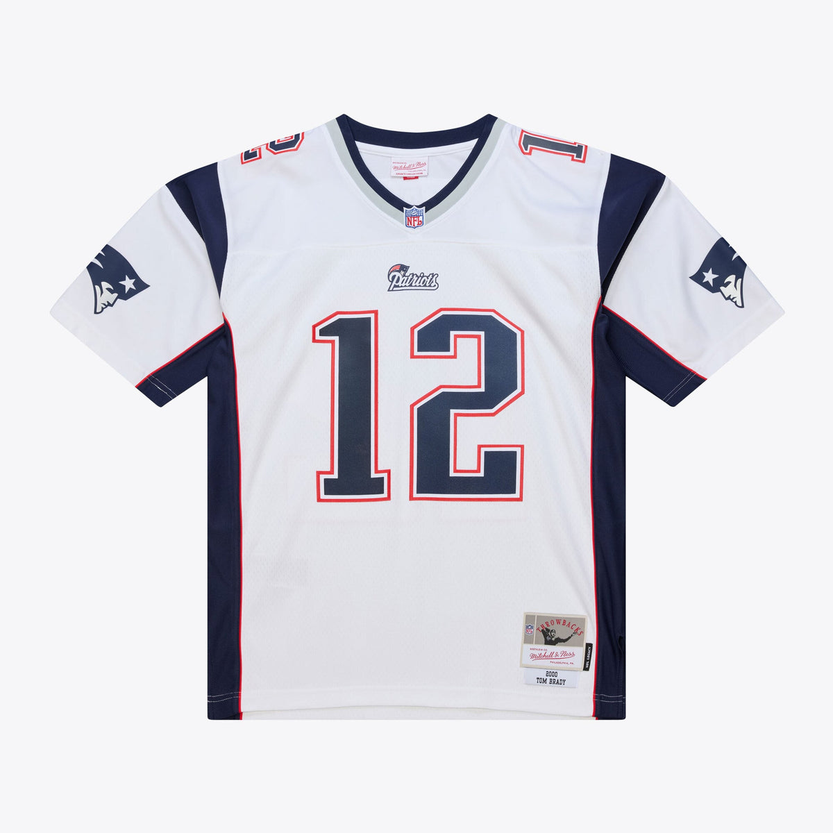 New England Patriots Tom Brady Mitchell & Ness White 2000 product image 1