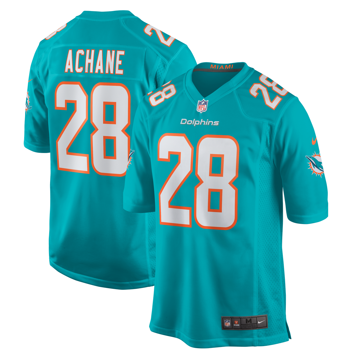Miami Dolphins De’Von Achane Nike Aqua Player Game Jersey product image 1