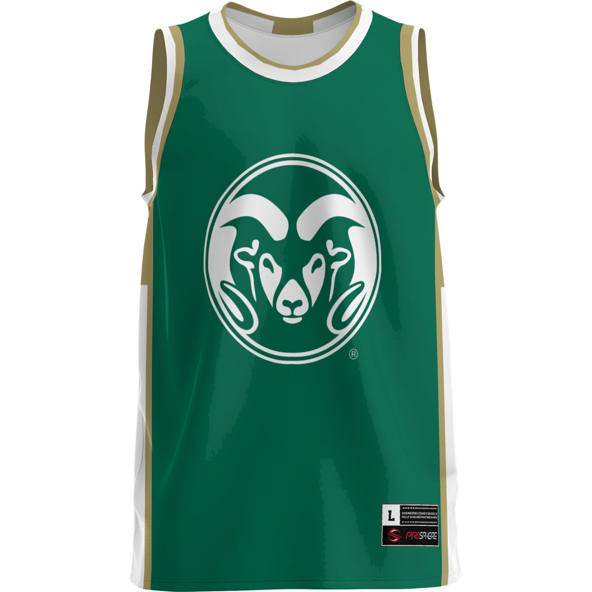Colorado State Rams Lightweight Basketball Jersey - Green product image 3