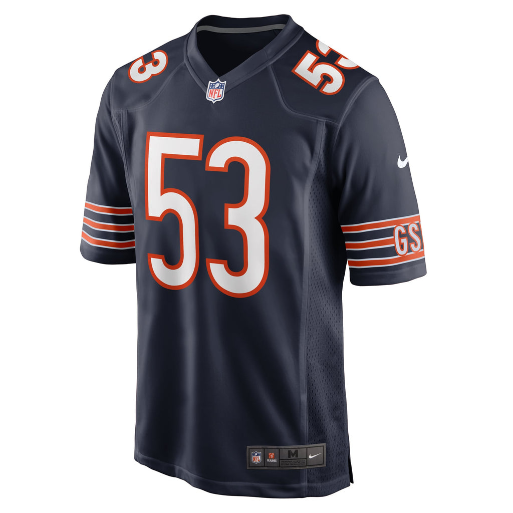 Chicago Bears TJ Edwards Nike Navy Game Player Jersey product image 2