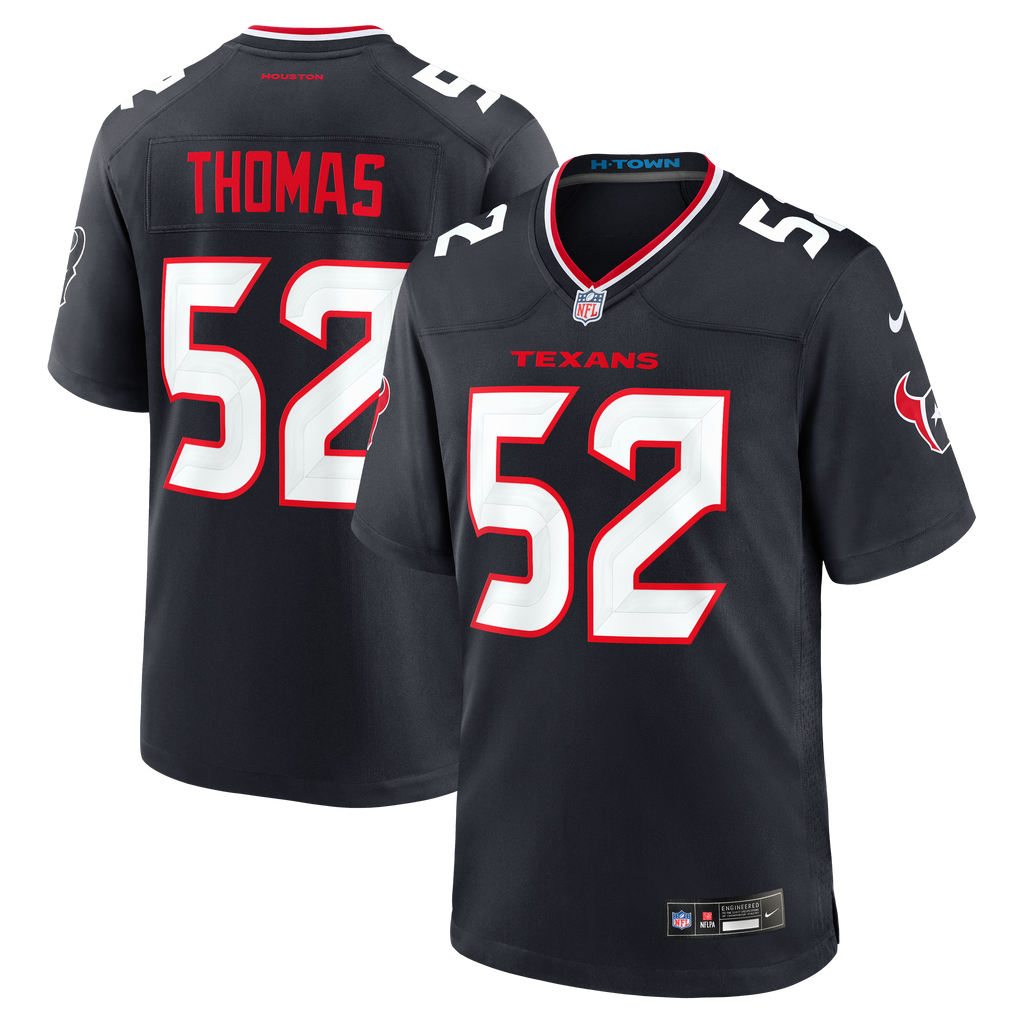 Houston Texans Xavier Thomas Nike Navy Team Game Jersey product image 1