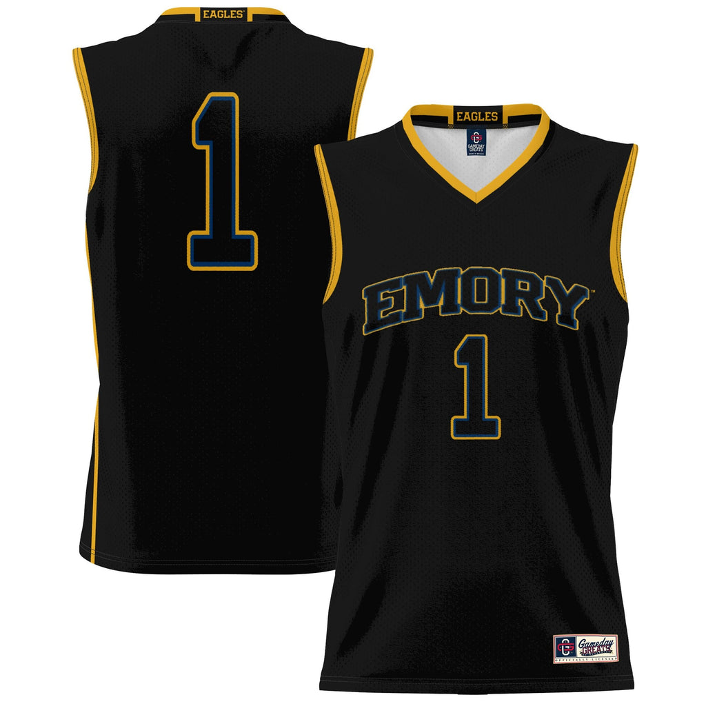 #1 Emory Eagles Lightweight Basketball Jersey - Black product image 1