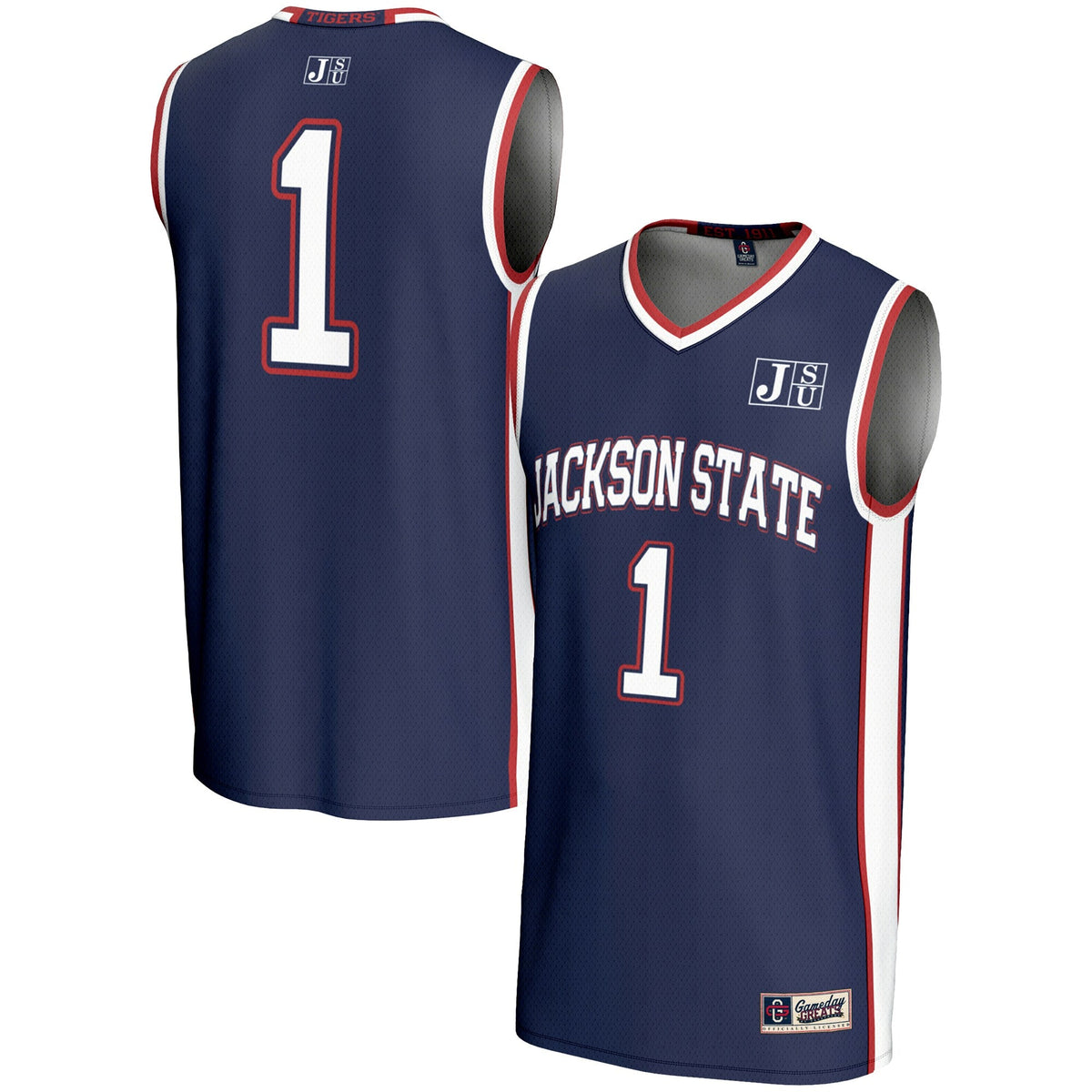 #1 Jackson State Tigers Lightweight Basketball Jersey - Navy product image 1
