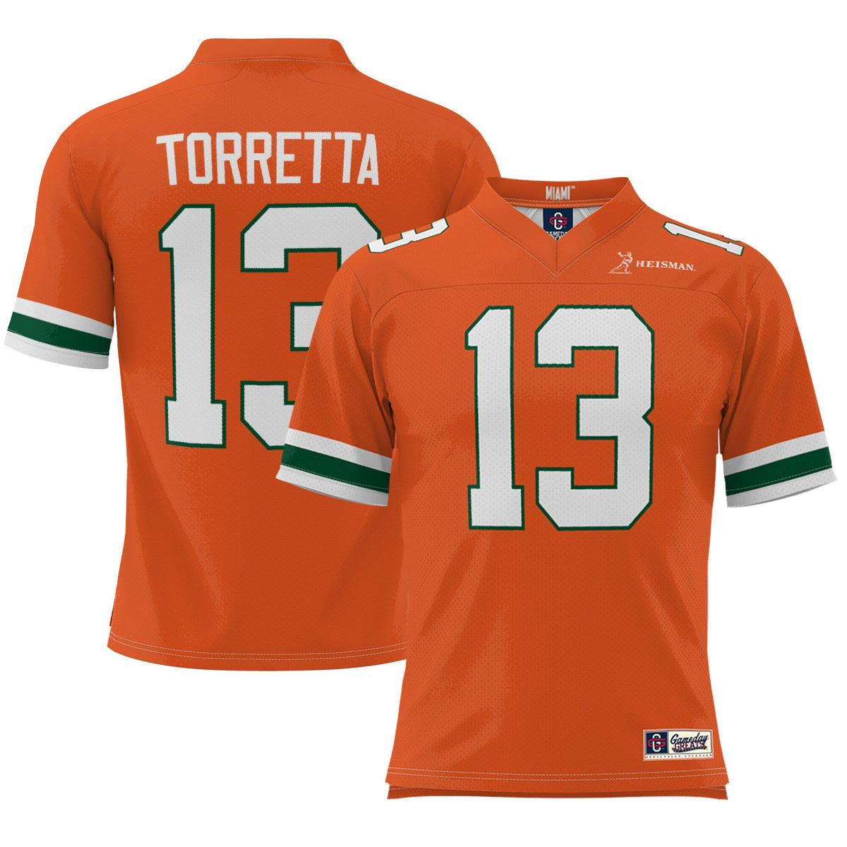 Gino Torretta Miami Hurricanes Heisman Football Jersey product image 2