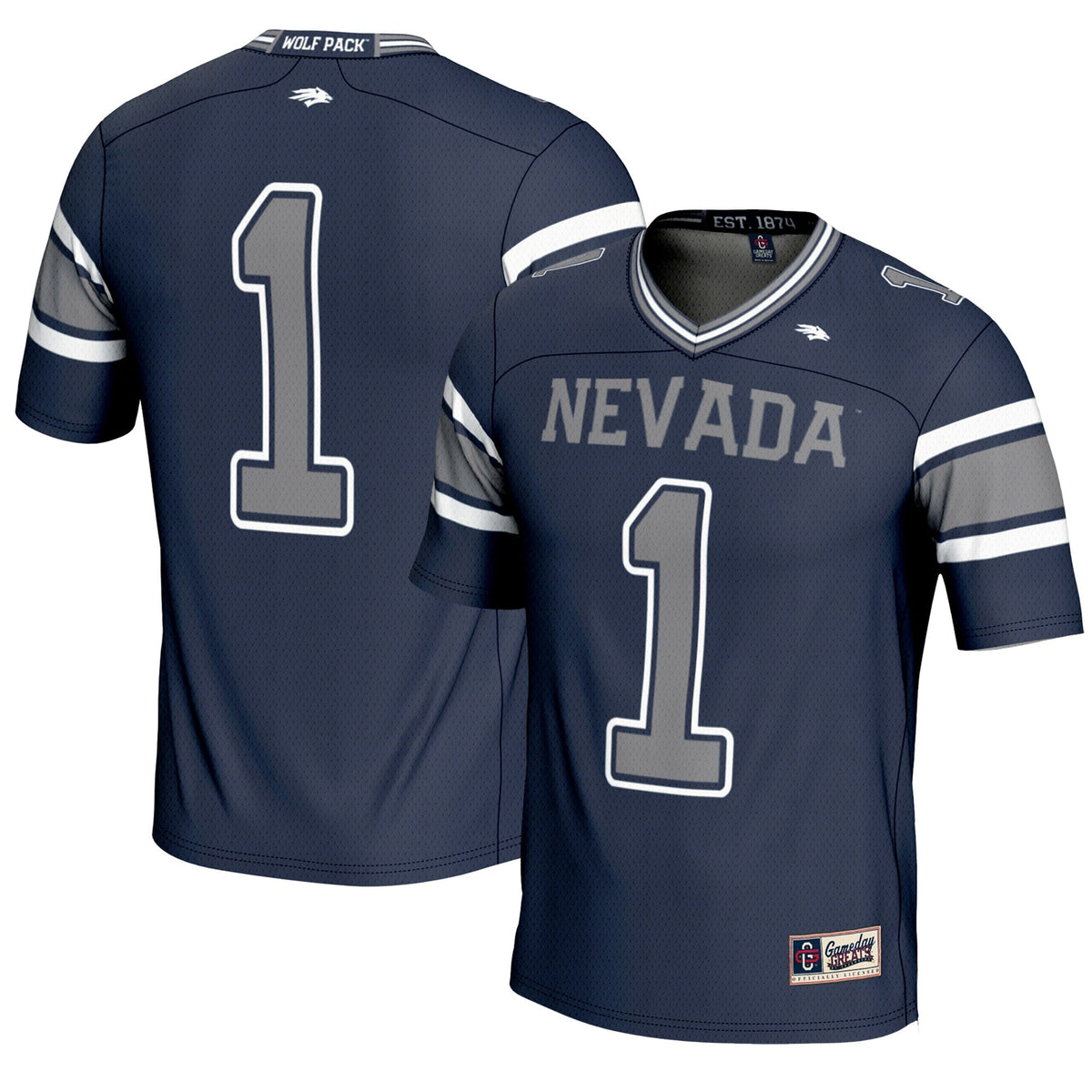 #1 Nevada Wolf Pack Endzone Football Jersey - Navy product image 1