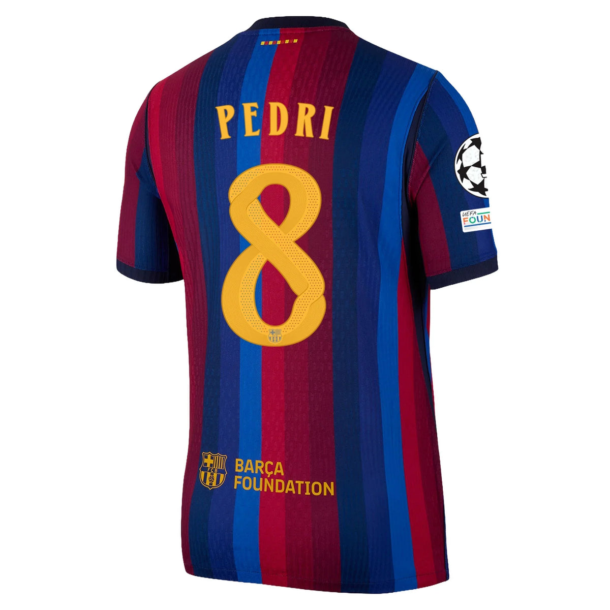 Pedri #8 Barcelona Home UCL Name Set 2026 product image 1, provided for visual reference and product detail review