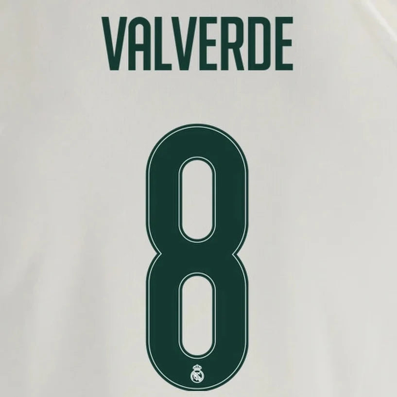 Valverde #8 Real Madrid Home UCL Name Set 2026 product image 1, provided for visual reference and product detail review