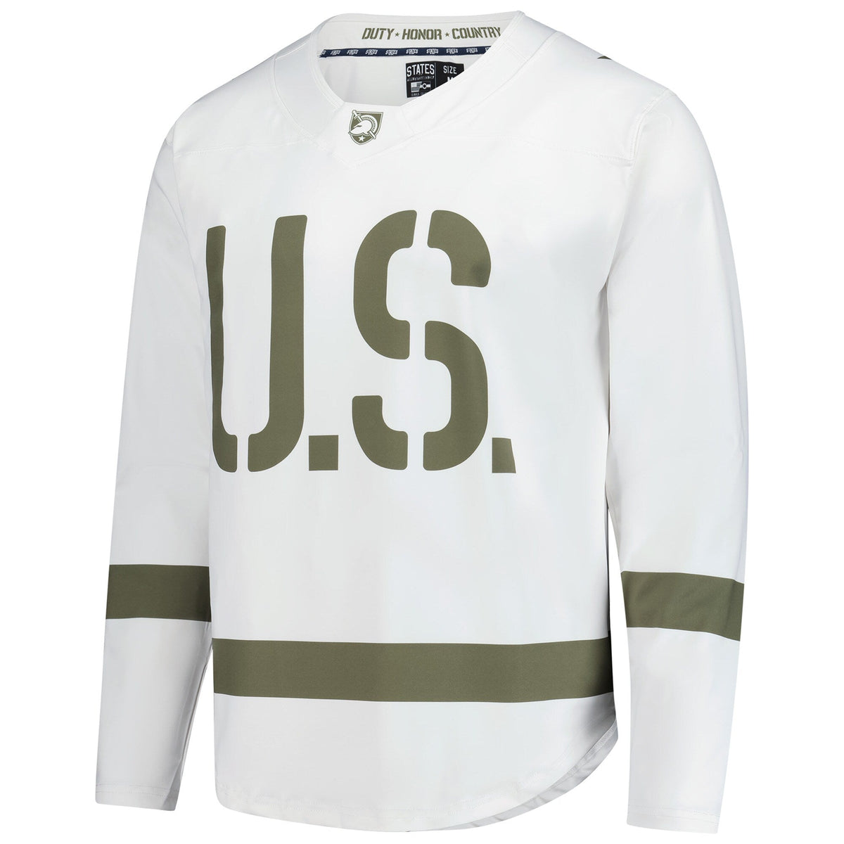 White/Olive Army Black Knights Replica Hockey Jersey product image 3