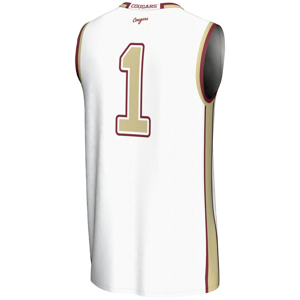 Charleston Cougars #1 Basketball Jersey - White product image 4