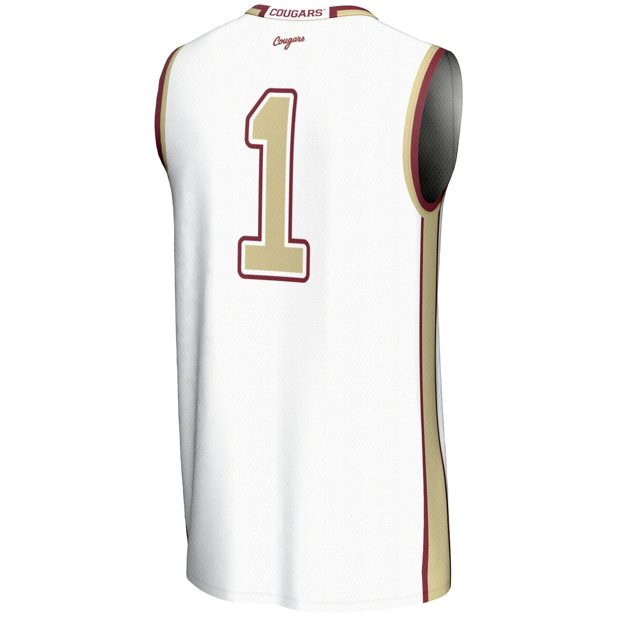 Charleston Cougars #1 Basketball Jersey - White product image 4