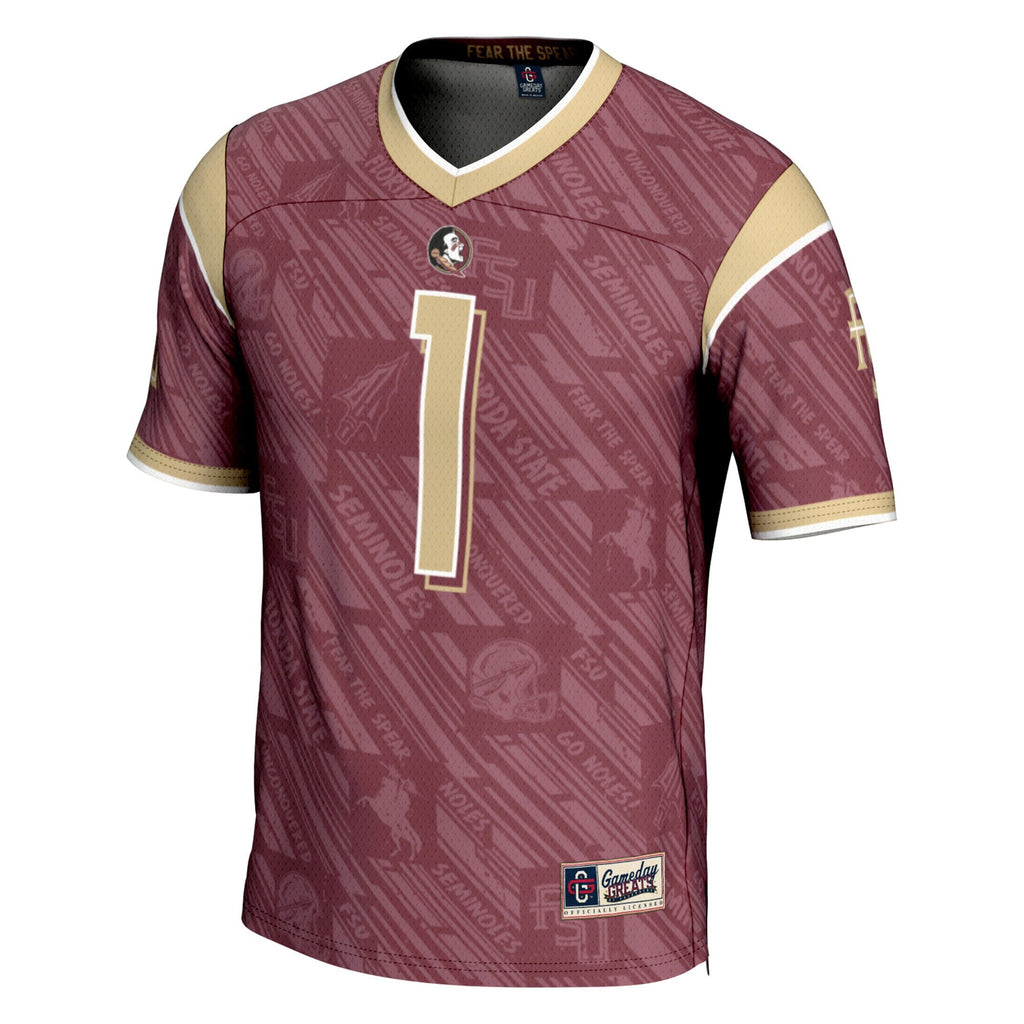 Florida State Seminoles #1 Garnet Highlight Print Football product image 3