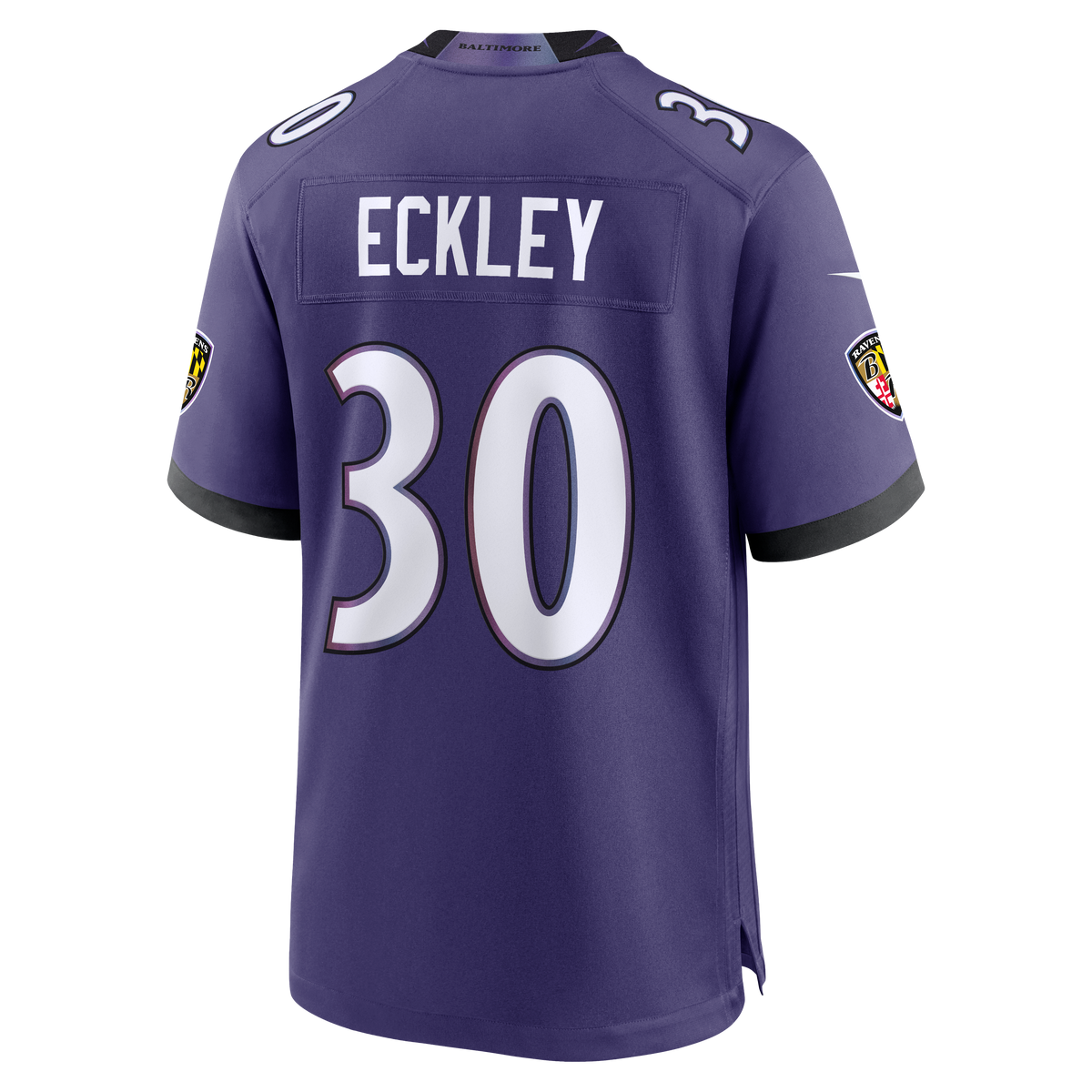 Baltimore Ravens Ryan Eckley Nike Purple Team Game Jersey product image 3