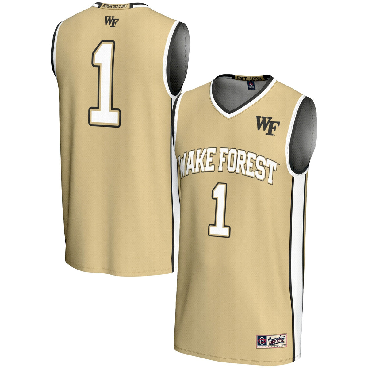 #1 Wake Forest Demon Deacons Lightweight Basketball Jersey product image 1