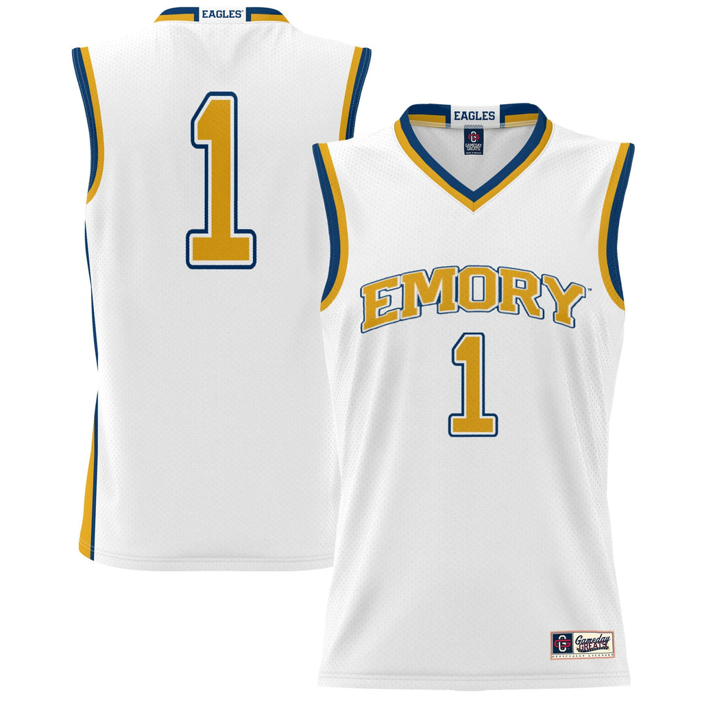 #1 Emory Eagles Lightweight Basketball Jersey - White product image 2
