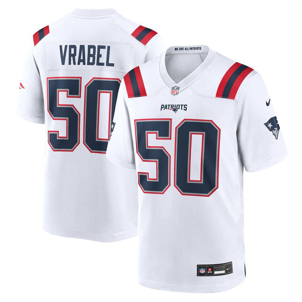 New England Patriots Mike Vrabel Nike White Retired Player product image 1