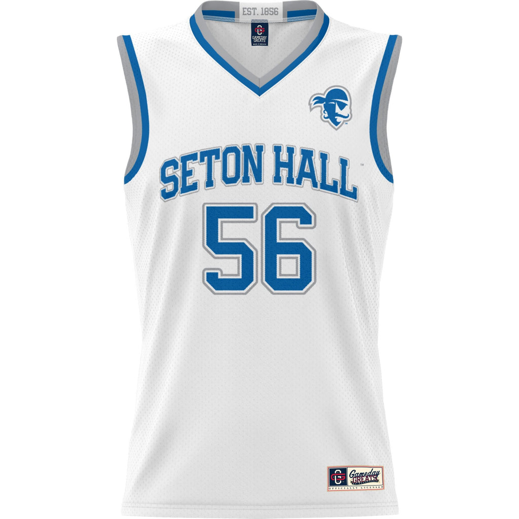 #56 Seton Hall Pirates Lightweight Basketball Jersey - White product image 3