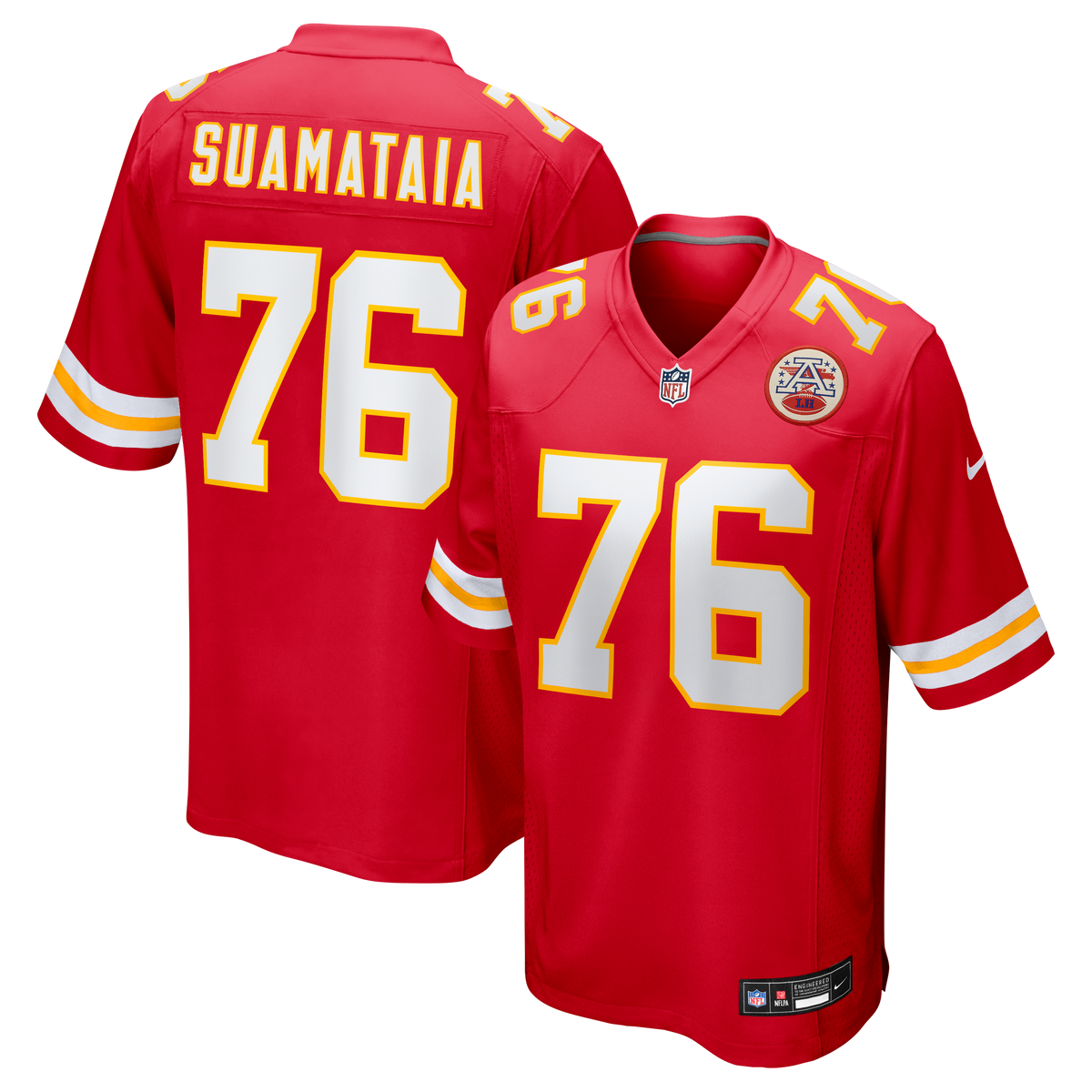 Kansas City Chiefs Kingsley Suamataia Nike Red Game Jersey product image 1