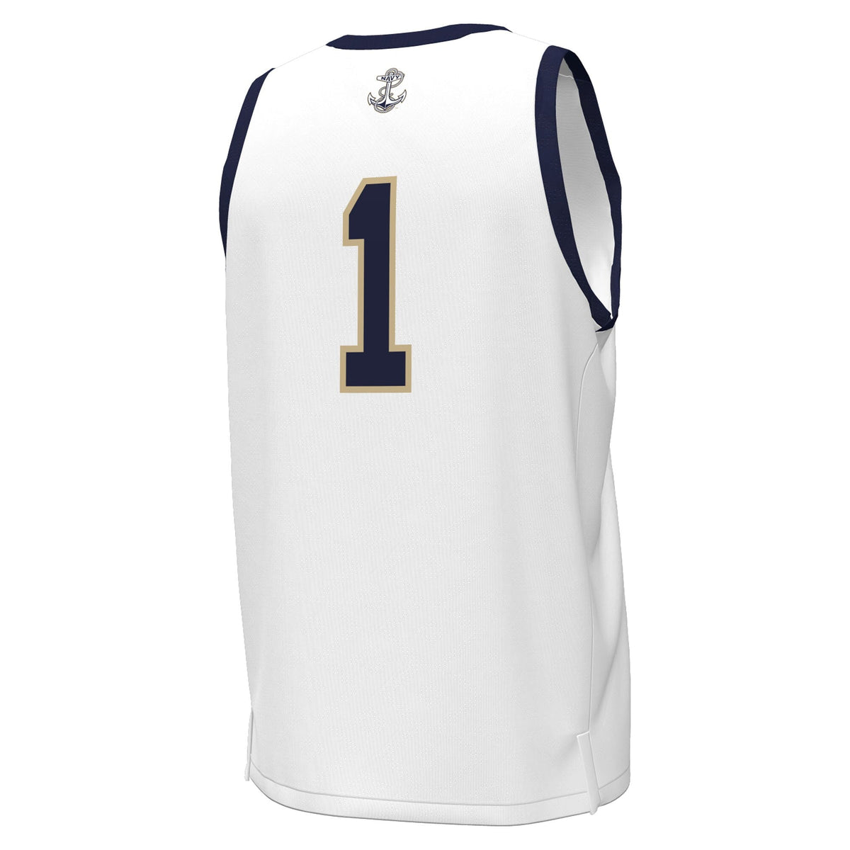 Navy Midshipmen #1 Replica Basketball Jersey - White product image 4