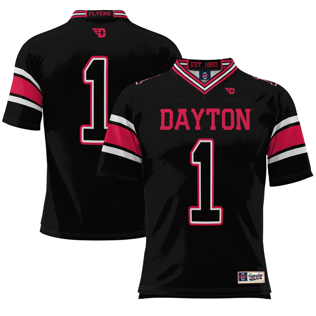 #1 Dayton Flyers Endzone Football Jersey - Black product image 2