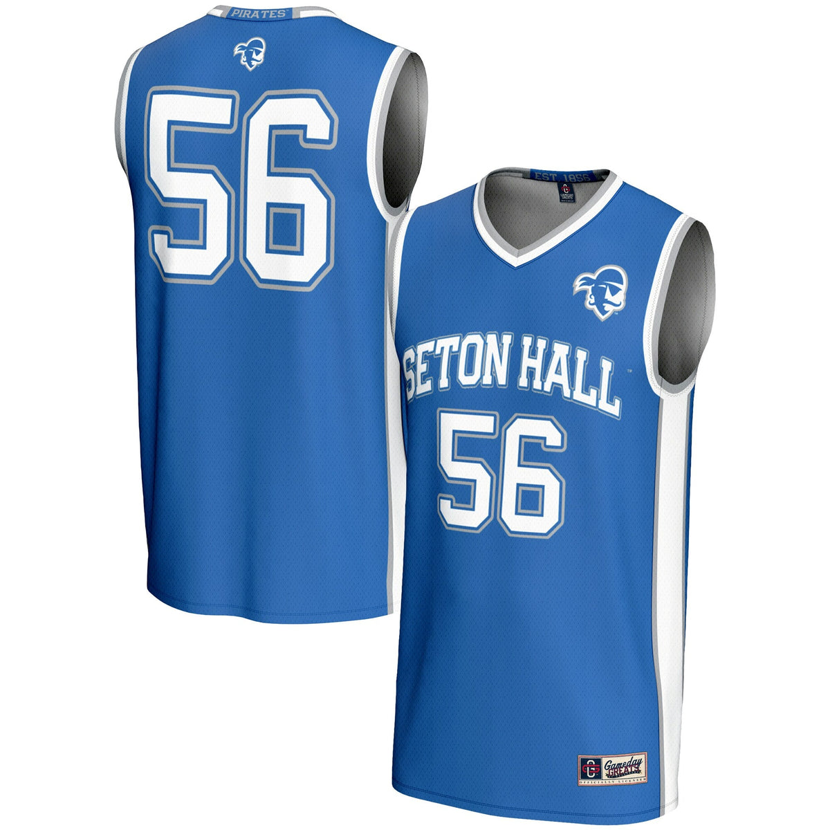 #56 Seton Hall Pirates Lightweight Basketball Jersey - Blue product image 1