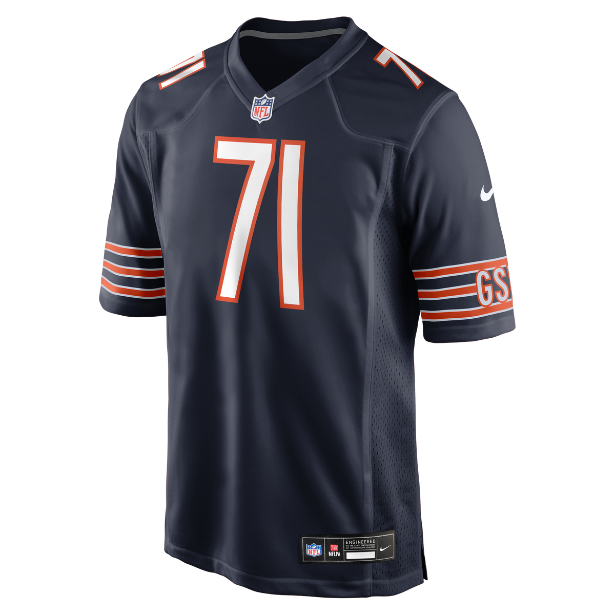 Chicago Bears Jedrick Wills Jr. Nike Navy Team Game Jersey product image 2
