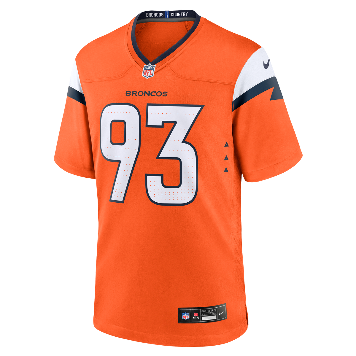 Denver Broncos D.J. Jones Nike Orange Team Game Jersey product image 2