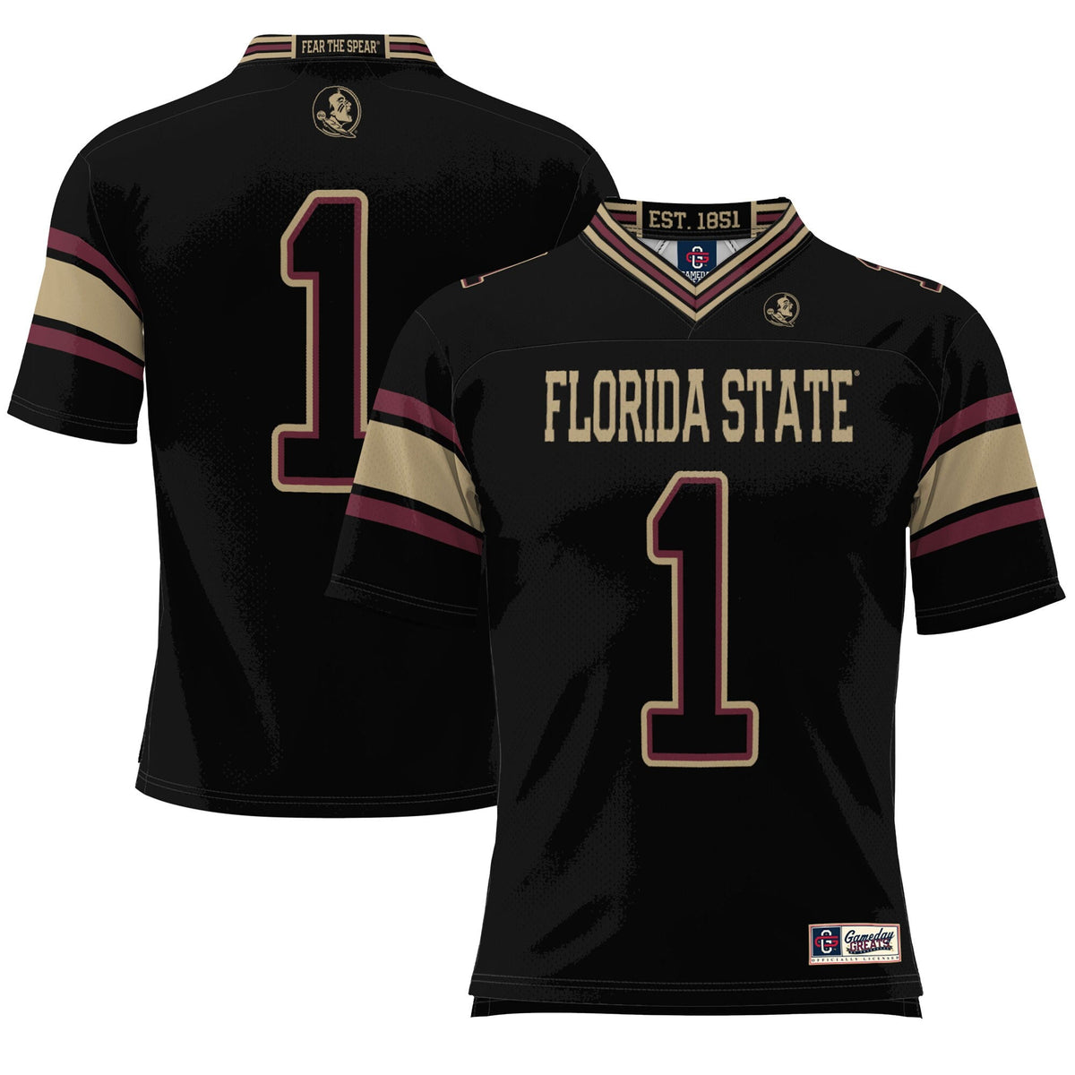 #1 Florida State Seminoles Endzone Football Jersey - Black product image 2