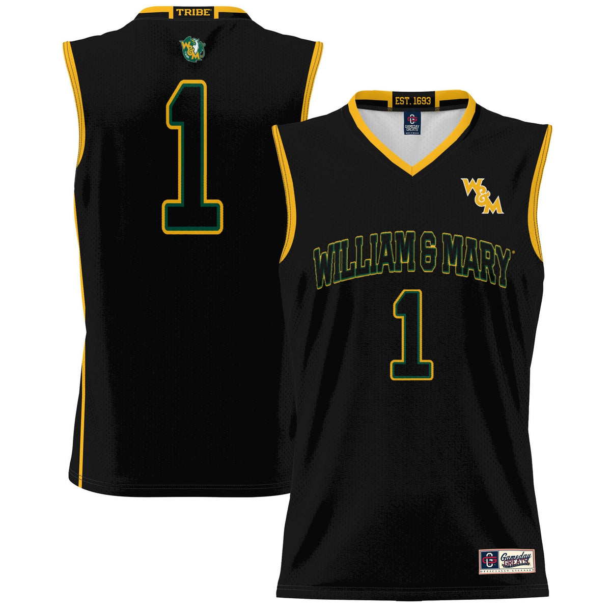 #1 William & Mary Tribe Lightweight Basketball Jersey product image 1