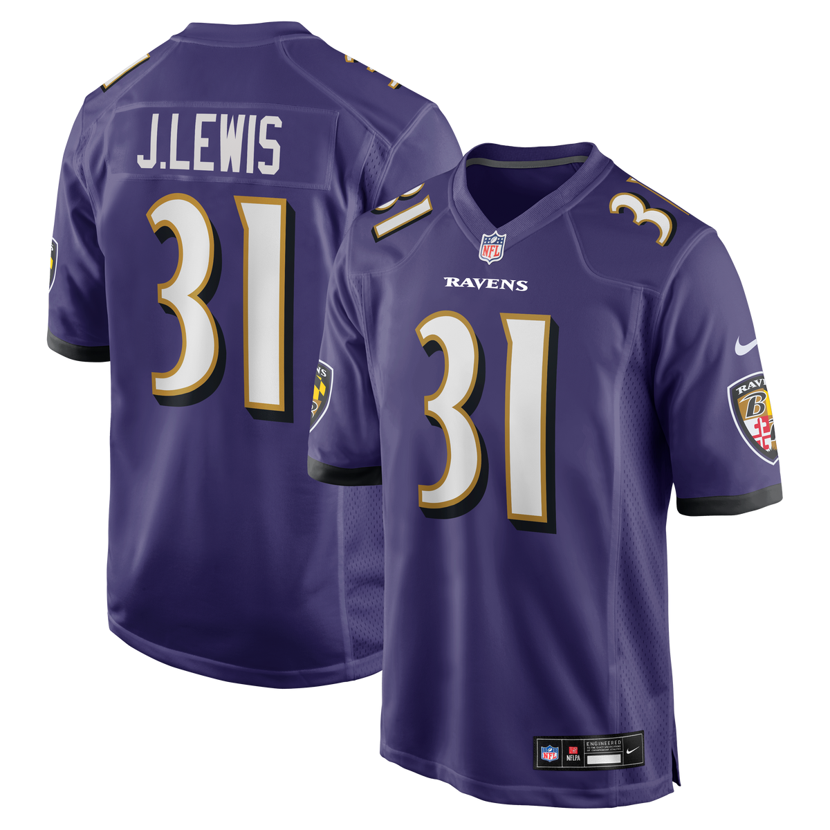 Baltimore Ravens Jamal Lewis Nike Purple Game Retired product image 1
