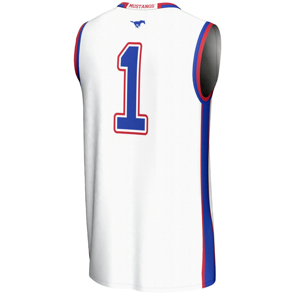 #1 SMU Mustangs Lightweight Basketball Jersey - White product image 4