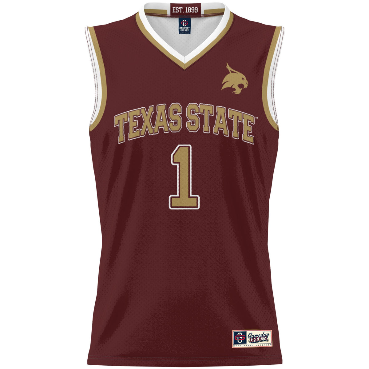 #1 Texas State Bobcats Lightweight Basketball Jersey product image 3