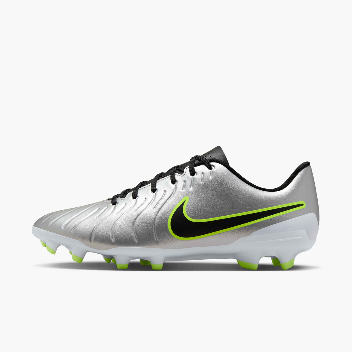 Nike Tiempo Legend 10 Club Multi-Ground Low-Top Soccer Cleats - Metallic Silver product image 1, provided for visual
