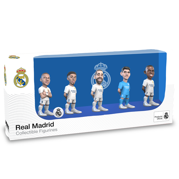 Minix Real Madrid 7 cm 5-Pack - Mbappe, Belingham, Carvajal, Courtois, Vinicius product image 1, provided for visual